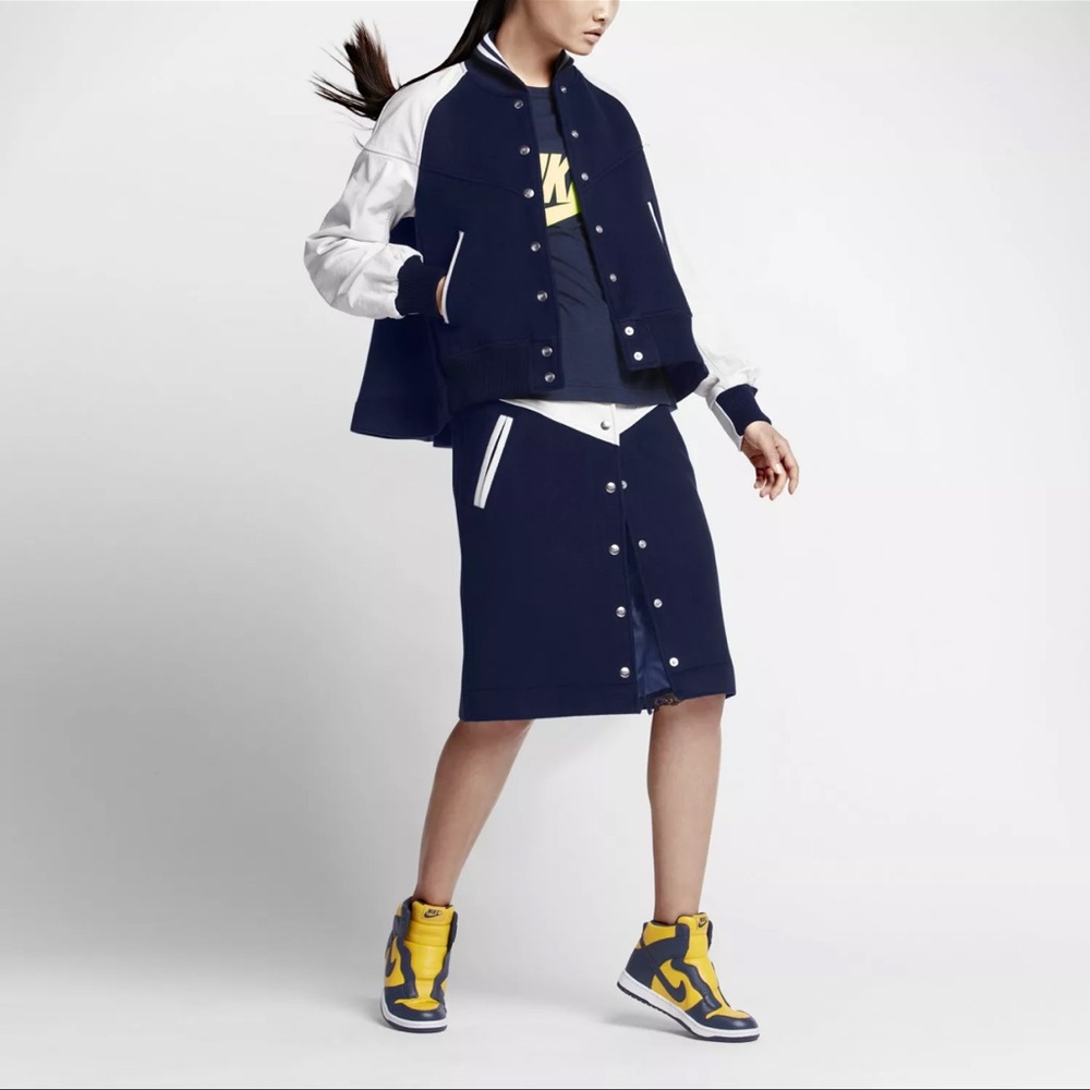 Nike Nikelab X Sacai Windrunner Skirt - Navy/White XS